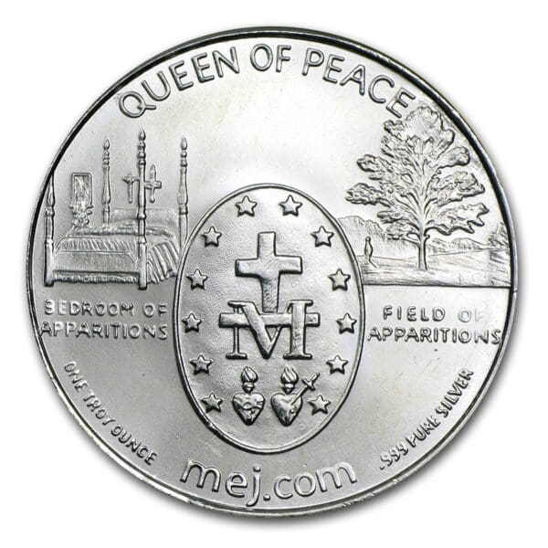 Mince :1 oz stříbrno  Medžugorje (zázračná medaile) - Image 2