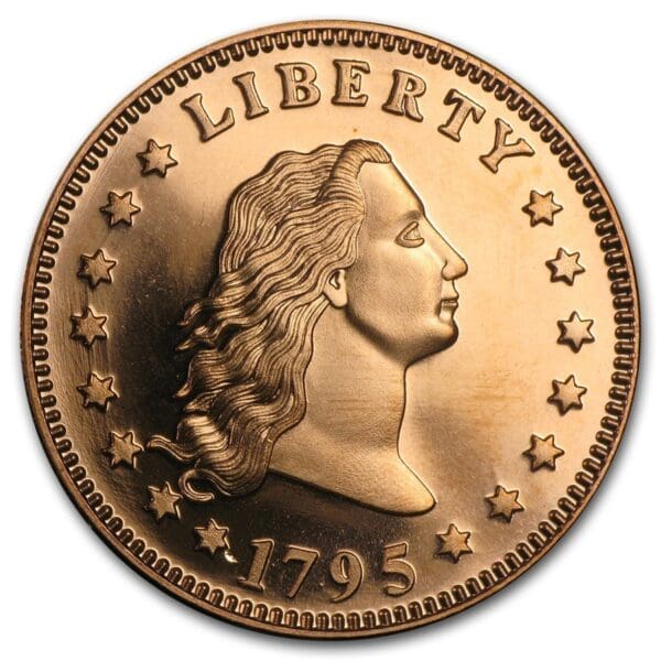Mince :1oz  Flowing Hair Dollar - Image 2