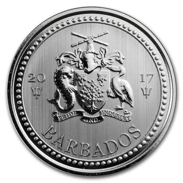 Mince 2017 Barbados Stříbro Trojzubec 1 Oz - Image 2