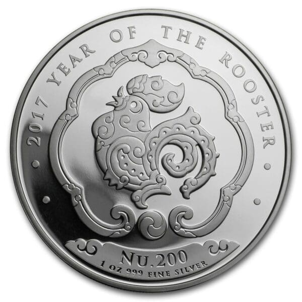 Mince - 2017 Bhútán 1 oz  rok Kohouta - Image 2