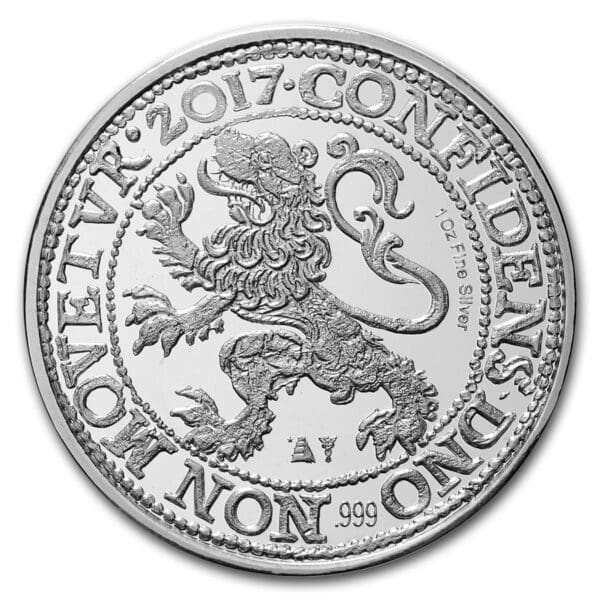 Mince - 2017 Nizozemsko 1 oz Lev  Dollar Restrike (BU) - Image 2