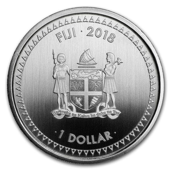 Mince 2018 Fiji 1 oz  - mořská panna stoupající - Image 2