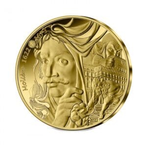 Monnaie de Paris Zlatá mince Moliere 0,5 g Francie 2022