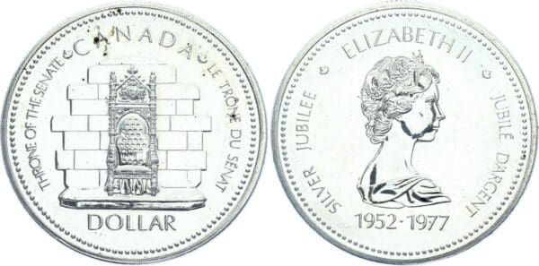 Münze Österreich Mince Kanada 1 dolar 1977