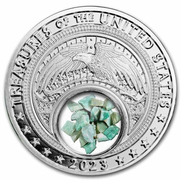 Native American Mint Stříbrná mince US Oregon Jade 1 Oz 2023 - Image 2