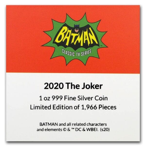 New Zealand Mint Batman '66: The Joker 1 Oz - Image 3