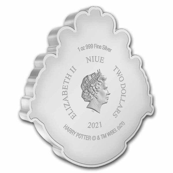 New Zealand Mint Harry Potter mince ve tvaru hřebene 1 Oz Niue 2021 - Image 2
