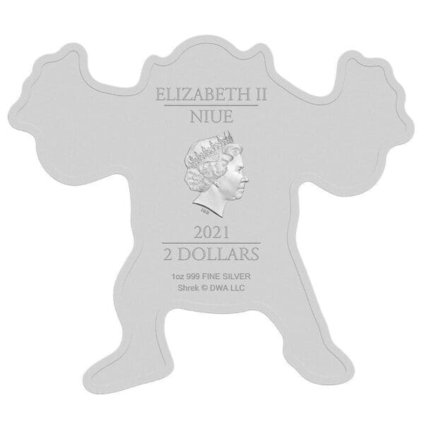 New Zealand Mint Shrek 1 oz 2021 - Image 2