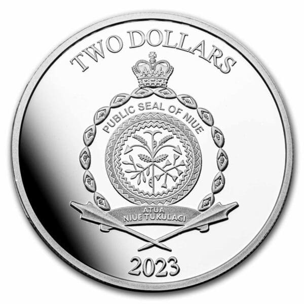 New Zealand Mint stříbrná barevná mince Fast & Furious Proof 2 dolary 2023 Niue - Image 2