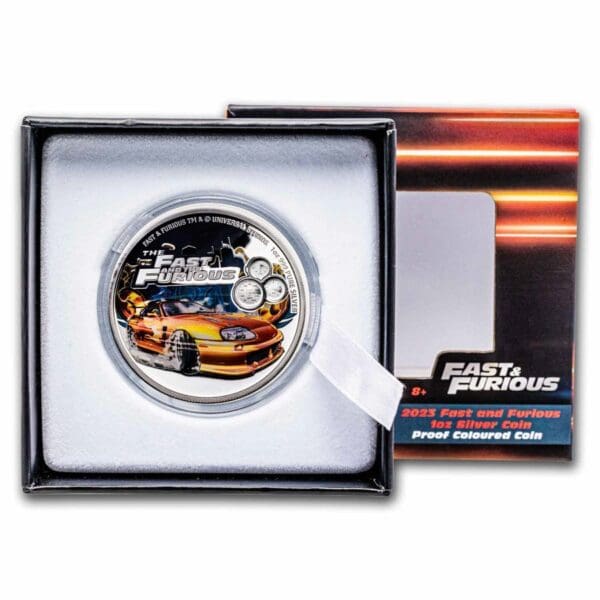 New Zealand Mint stříbrná barevná mince Fast & Furious Proof 2 dolary 2023 Niue - Image 3