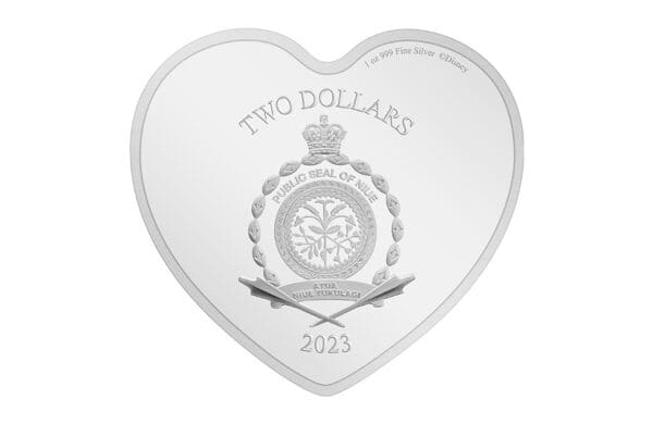 New Zealand Mint Stříbrná mince Disney LOVE 2 $ NZD 1 Oz Niue 2023 - Image 2