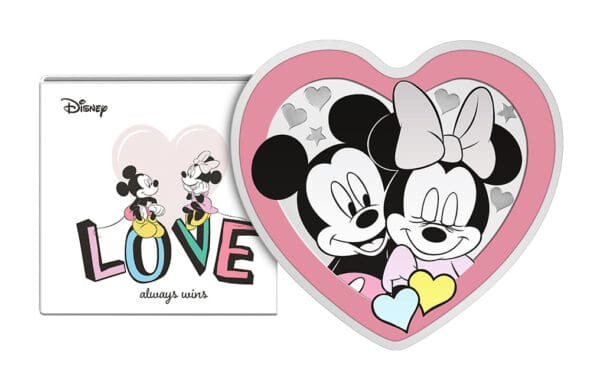 New Zealand Mint Stříbrná mince Disney LOVE 2 $ NZD 1 Oz Niue 2023