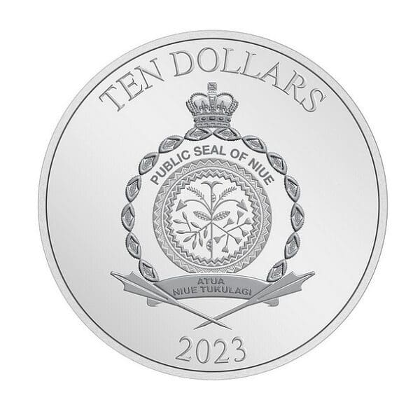 Stříbrná mince Mickey Mouse a přátelé 3 Oz 10 NZ$ 2023 Niue Proof Colorized - Image 2