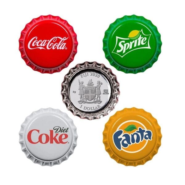 Niue Island Coca-Cola Automat sběratelský set 4 stříbrných mincí - Image 2