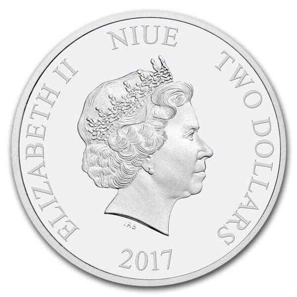 Niue Island Mince -2017 Niue 1 oz Stříbro $ 2 Star Wars C-3PO Proof (w / Box & COA) - Image 2
