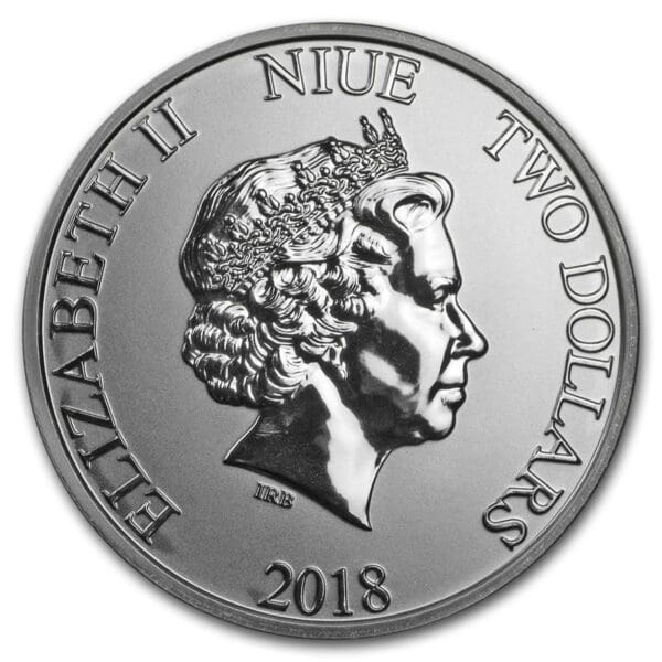 Niue Island Mince - 2018 Niue 1 oz $ 2  rok psa - Image 2