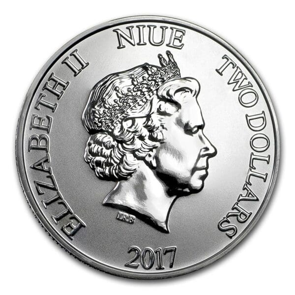 Niue Island Mince Niue 1 oz Stříbrná $ 2 Disney Parník  Willie BU - Image 2