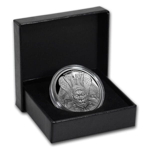 Osborne Mint 2017 Chad 1 oz Proof Silver Gargoyles a Grotesky (Spitter) - Image 3