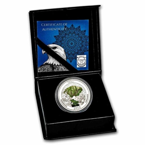 Osborne Mint Stříbrná mince Tennessee Great Smoky Mountains 1 Oz 2023 Native Colorized - Image 3
