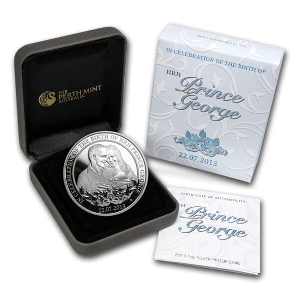 Perth Mint 2013 Austrálie 1 oz Stříbrný princ George Proof - Image 3