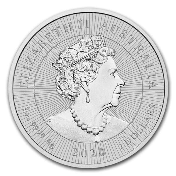 Perth Mint 2020 Austrálie 2 oz Silver Kookaburra BU (Piedfort) - Image 2