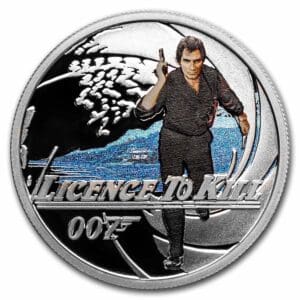 Stříbrna Mince 007 Licence k zabíjení Jamese Bonda 1/2 oz 50 Cents 2022 Tuvalu