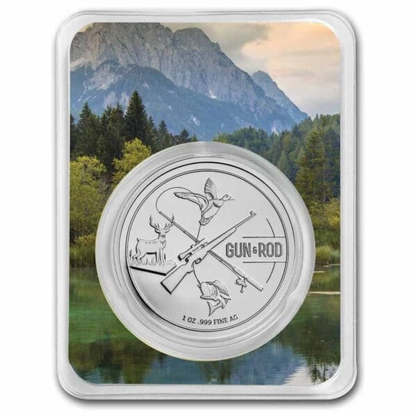 Perth Mint Mince Gun & Rod (jelen) TEP Barevná 1 oz - Image 2