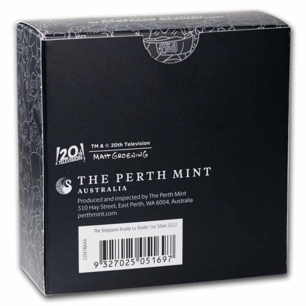Perth Mint Mince The Simpsons: Krustylu Studios Proof 1 oz - Image 4