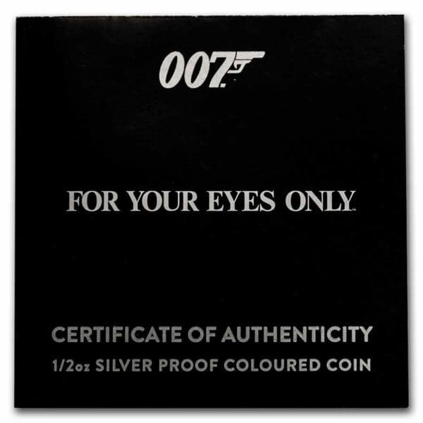 Perth Mint Stříbrná mince 007 James Bond For Your Eyes Only 1/2 Oz Tuvalu 2021 - Image 4