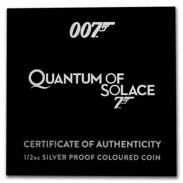 Perth Mint Stříbrná mince 007 James Bond Movie Quantum of Solace 1/2 Oz Tuvalu 2022 - Image 4