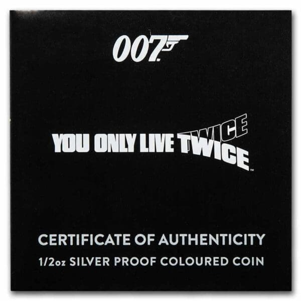 Perth Mint Stříbrná mince 007 James Bond Movie: You Only Live Twice 1/2 Oz Tuvalu 2021 - Image 4