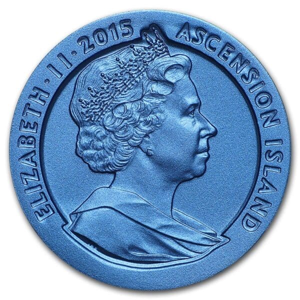 Pobjoy Mint 2015 Ascension Island  1 Crown Tuppenny Blue Stamp 1 oz - Image 2