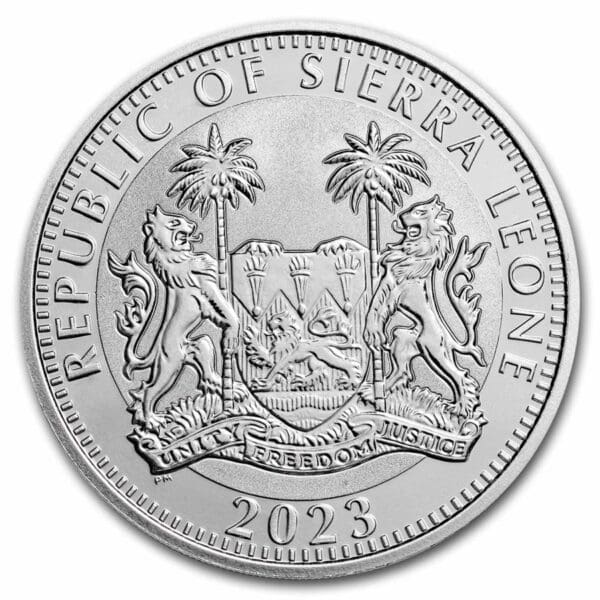 Pobjoy Mint 2023 Sierra Leone 1 oz stříbrní egyptští bohové: Ra BU - Image 2