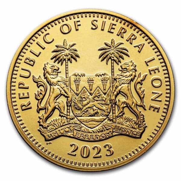 Pobjoy Mint 2023 Sierra Leone 1 oz stříbrní pozlacení egyptský bohové - Image 2