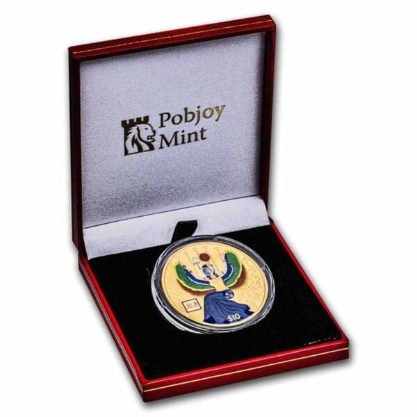 Pobjoy Mint 2023 Sierra Leone 1 oz stříbrní pozlacení egyptský bohové - Image 3