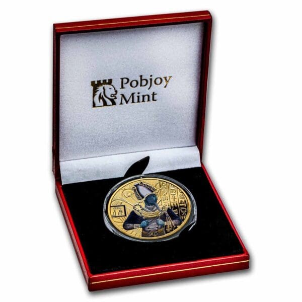 Pobjoy Mint 2023 Sierra Leone 1 oz stříbrní pozlacení egyptští bohové: Osiris - Image 3