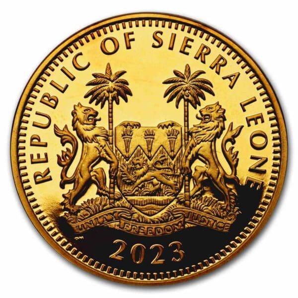 Pobjoy Mint 2023 Sierra Leone 1 oz stříbrní pozlacení egyptští bohové: Ra - Image 2