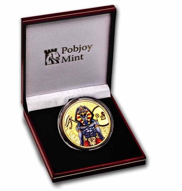 Pobjoy Mint 2023 Sierra Leone 1 oz stříbrní pozlacení egyptští bohové: Ra - Image 3