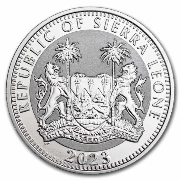 Pobjoy Mint Stříbrná mince Sierra Leone 1 oz stříbrní egyptské bohové: Anubis 2023 BU - Image 2