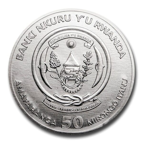 Private Mint 2021 Rwanda Stříbrný lunární rok buvola 1 oz BU - Image 2
