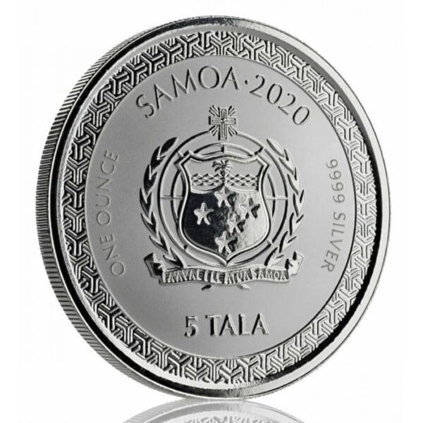 Stříbrná mince Momotaro a démon poražený ve stylu Ukiyoe 1 oz 2020 Samoa - Image 2