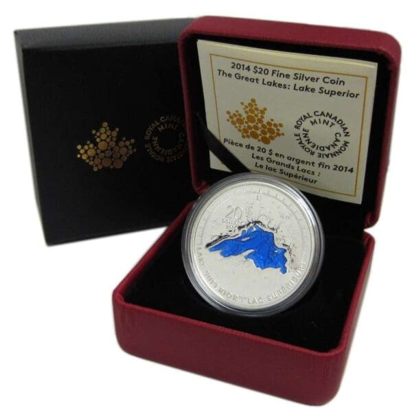 Royal Canadian Mint 2014 Kanada 1 oz Stříbro  $ 20 Velká jezera - Huronské jezero - Image 3
