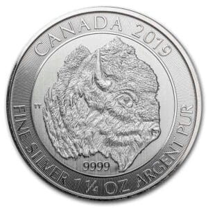 Stříbrná mince Bison 1,25 Oz 8 CAD 2019 Kanada