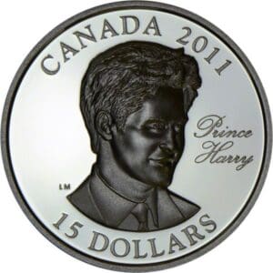 Stříbrná mince Prince Harry 25,18 g 15 CAD 2011 Kanada