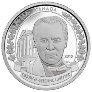 Stříbrná mince Sir George-Étienne Cartier 31,39g 20 CAD 2015 Kanada