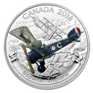 Stříbrná mince Sopwith Triplane 31,83g 20 CAD 2016 Canada