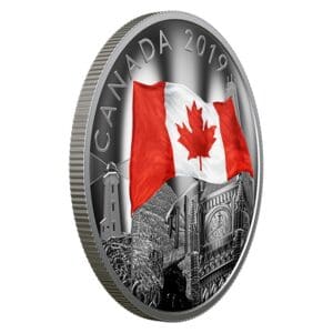 Stříbrná mince Vlajka Kanady 2 Oz 30 CAD 2019 Kanada