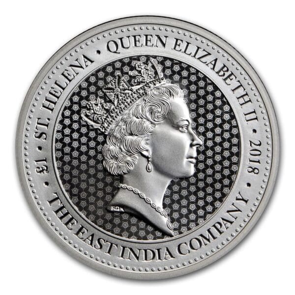 Royal Mint 2018 Saint Helena 1 oz Stříbro £ 1 Spade Guinea Shield - Image 2