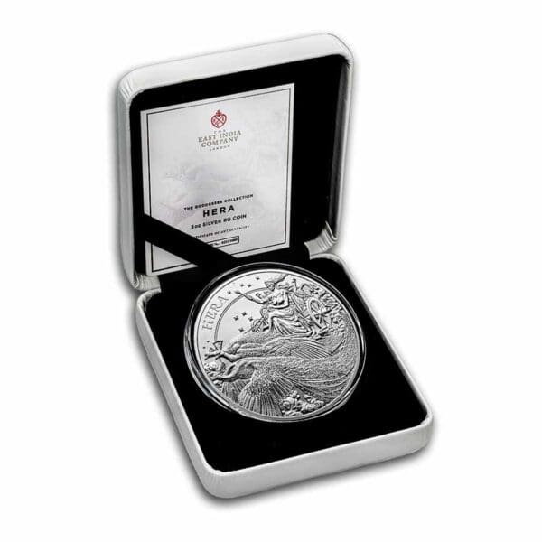 Stříbrná mince Bohyně Héra a páv 1 Oz 2022 Velká Británie - Image 3