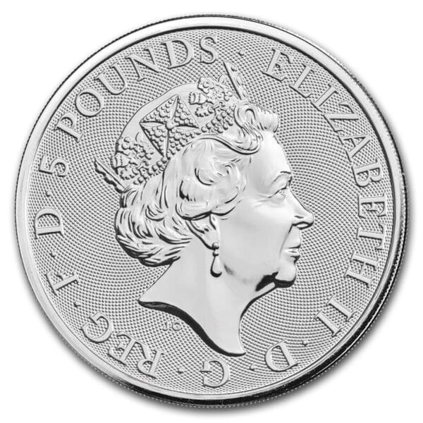 Royal Mint Investiční stříbrná mince 5 Pounds The Falcon of The Plantagenets 2oz 2019 - Image 2